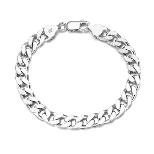 925 sterling silver cuban link bracelet in 3.6mm, 5mm and 7mm for men and women - fine jewelry by clearquartzshop