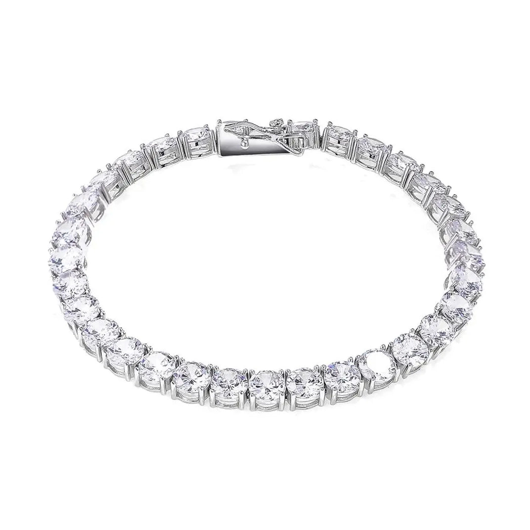 925 sterling silver tennis bracelet in 3mm to 4mm for men and women - fine jewelry by clearquartzshop