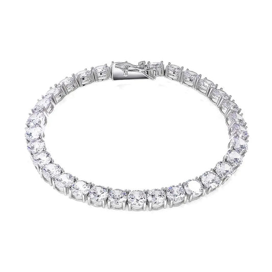925 sterling silver tennis bracelet in 3mm to 4mm for men and women - fine jewelry by clearquartzshop