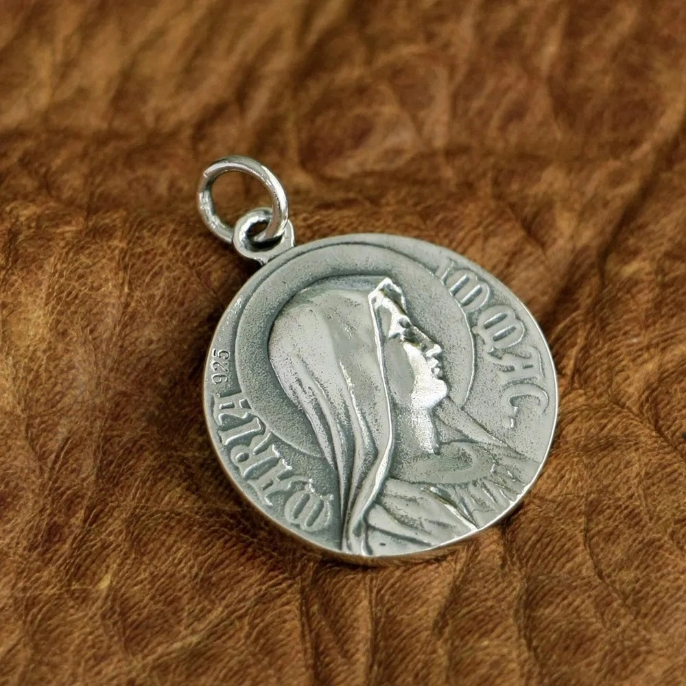 925 sterling silver virgin mary pendant | faith jewelry by clearquartzshop