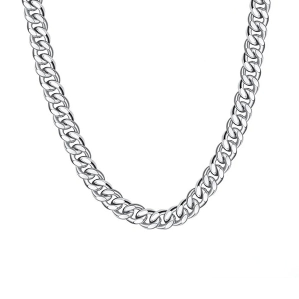 925 sterling silver cuban link chain with widths of 3mm, 5mm to 7mm - designed for men and women by clearquartzshop