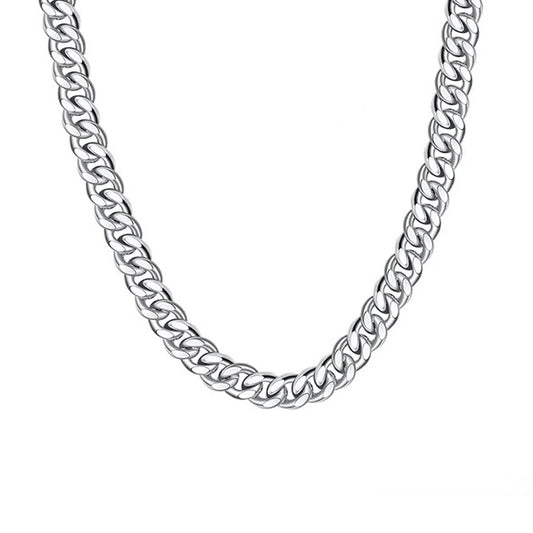 925 sterling silver cuban link chain with widths of 3mm, 5mm to 7mm - designed for men and women by clearquartzshop
