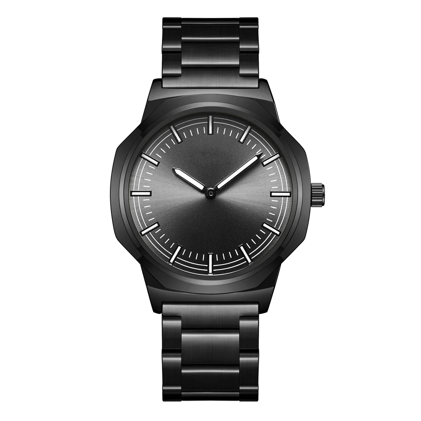 sovereign watch - stainless steel black formal watch for men and women by clearquartzshop