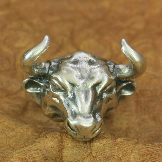 925 sterling silver bull ring | unisex fashion jewelry from clearquartzshop