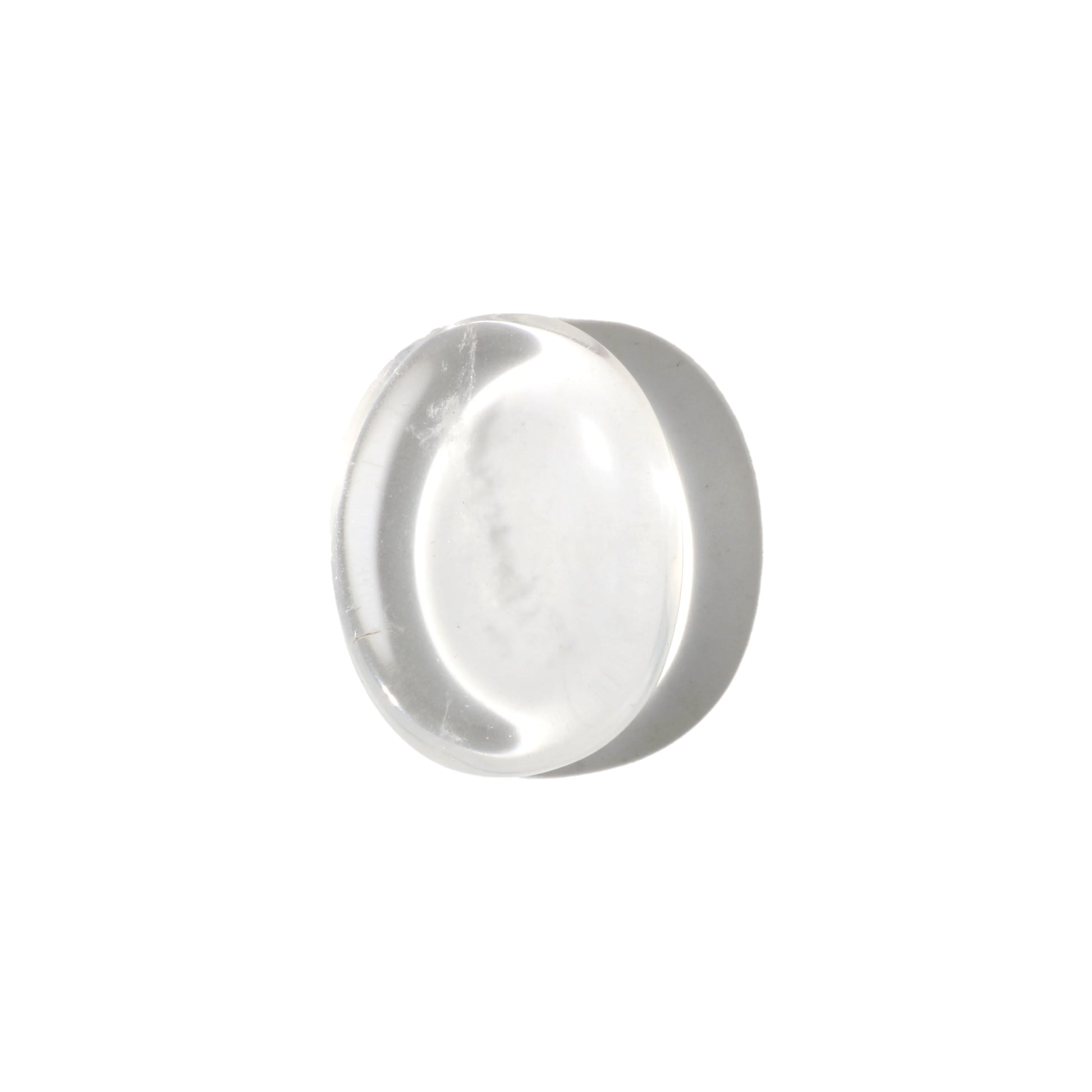 clear quartz palm stone - clear pocket crystal by clearquartzshop