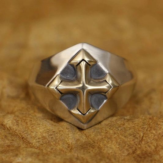 925 sterling silver cross ring | unisex streetwear jewelry from clearquartzshop