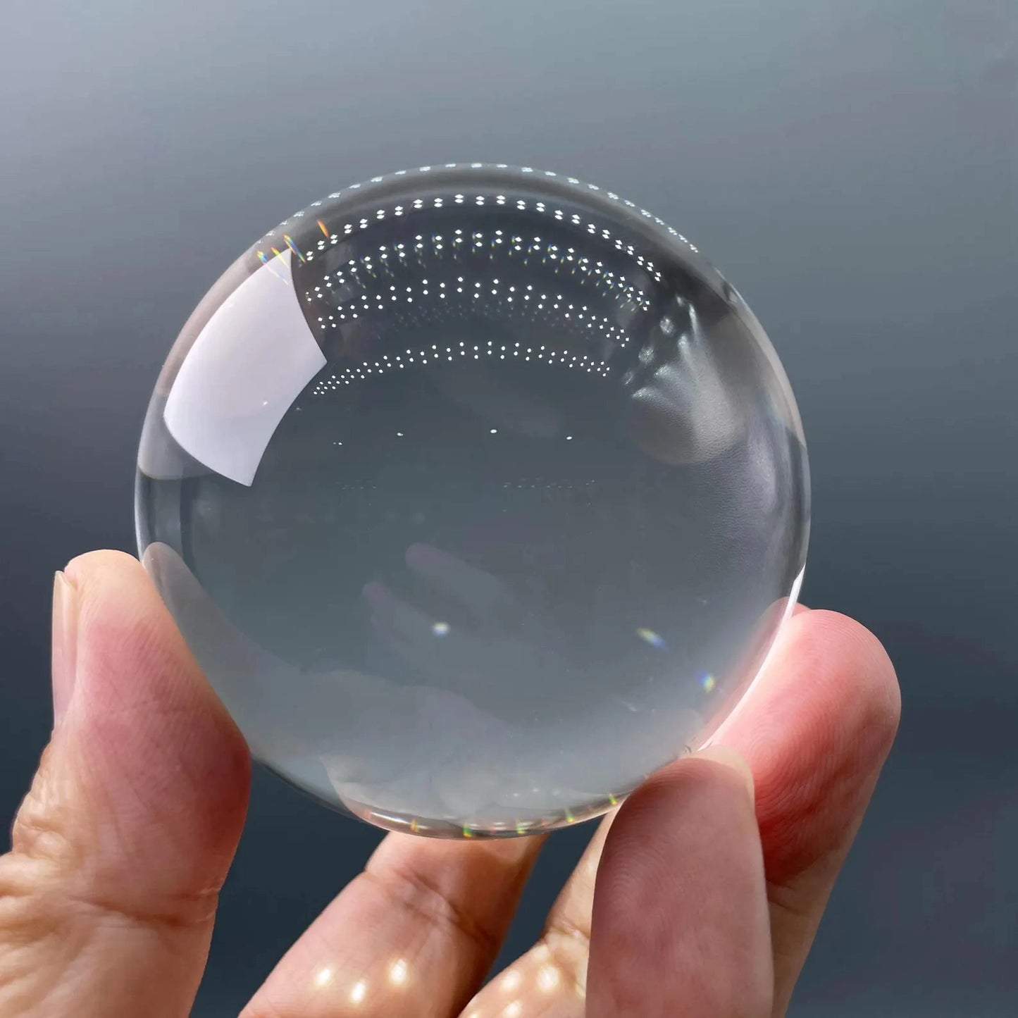 3000 carat flawless himalayan clear quartz crystal sphere, showcasing its exceptional polished surface - clearquartzshop