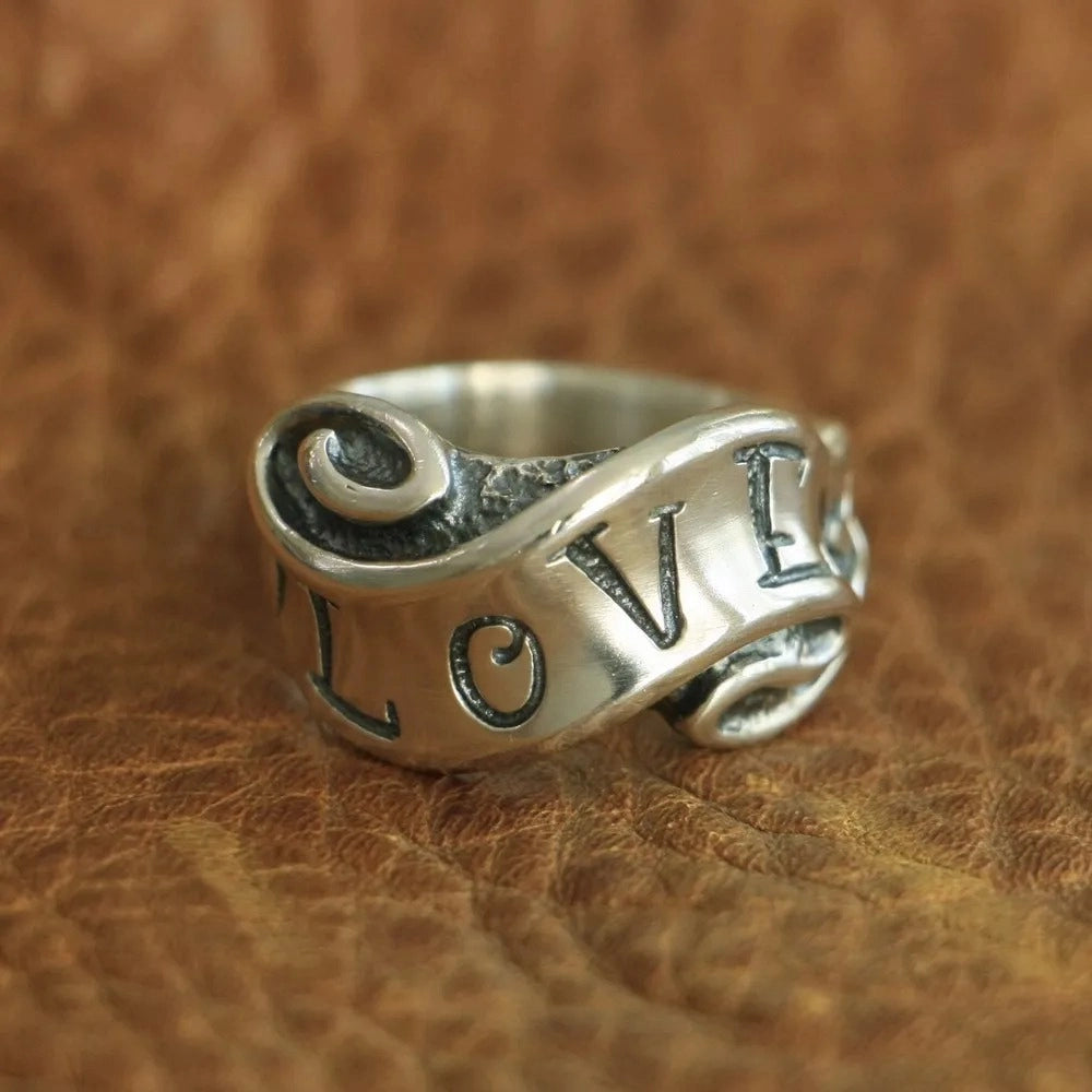 925 sterling silver love ring | unisex elegant jewelry from clearquartzshop