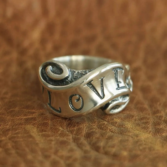 925 sterling silver love ring | unisex elegant jewelry from clearquartzshop