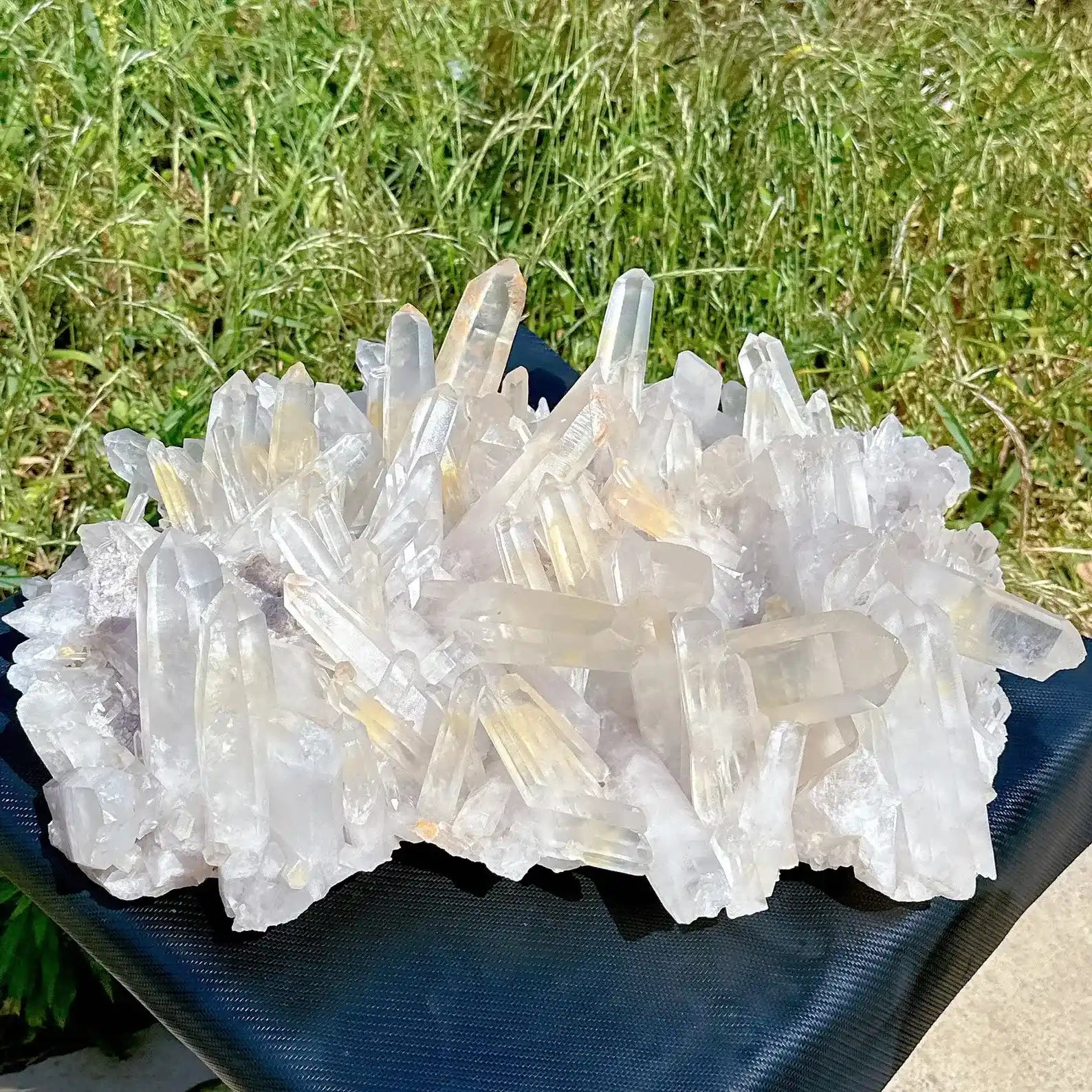 massive flawless rare 25.8kg brazilian clear quartz cluster, museum grade crystal - clearquartzshop