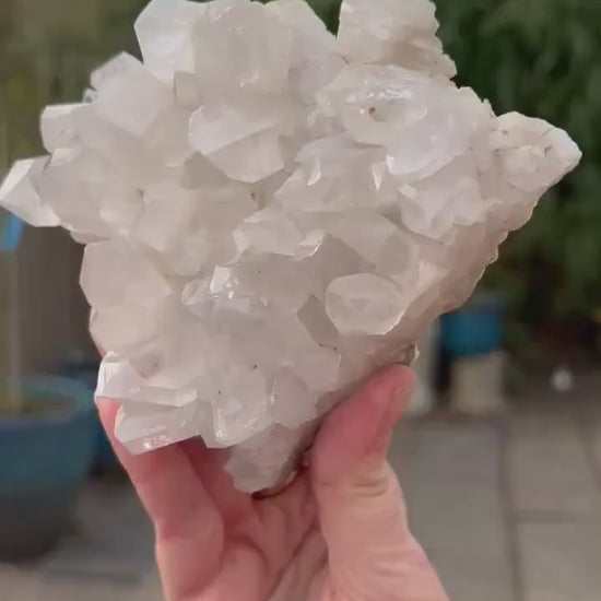 video of swiss alps clear quartz crystal cluster - clearquartzshop