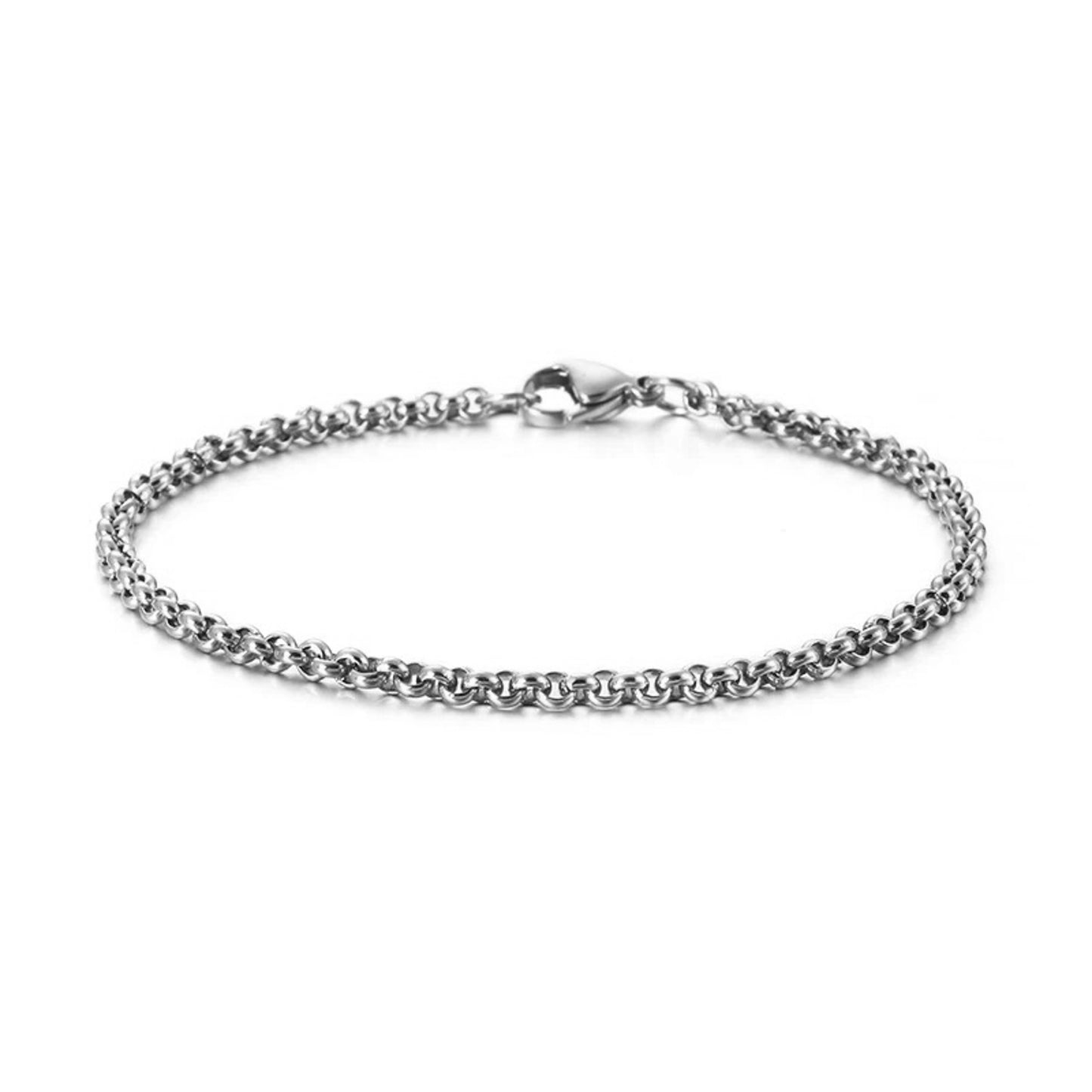 silver 3mm belcher bracelet - fashion accessory by clearquartzshop