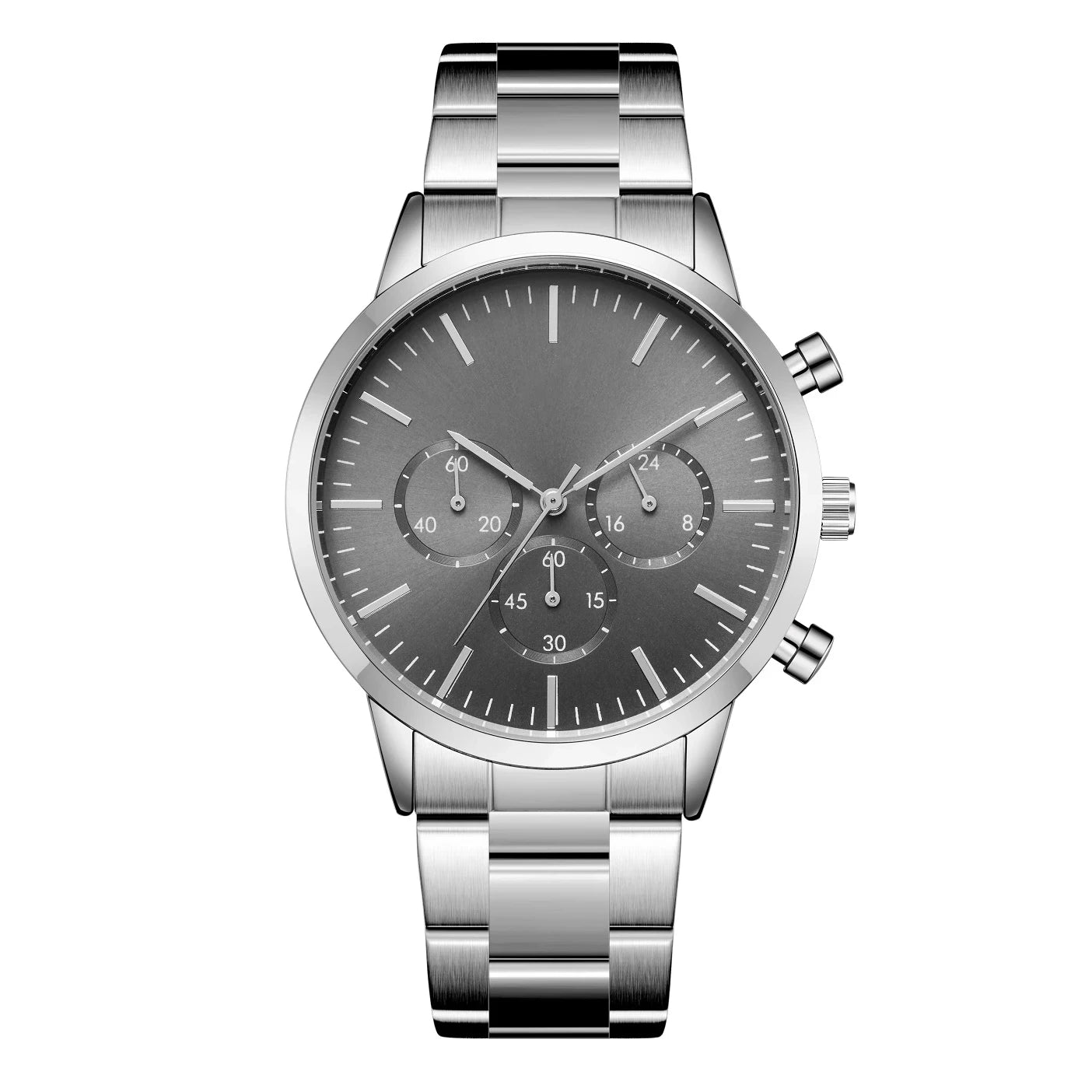black dial silver fashion sport watch built from stainless steel for unisex appeal by clearquartzshop