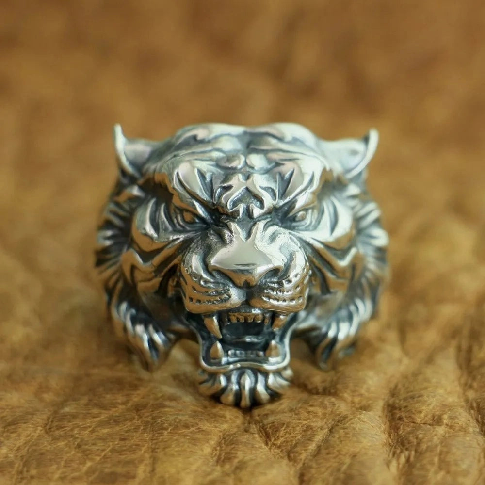 925 sterling silver tiger ring for men and women | urban jewelry by clearquartzshop