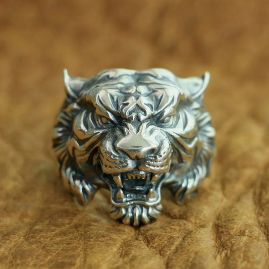 925 sterling silver tiger ring for men and women | urban jewelry by clearquartzshop