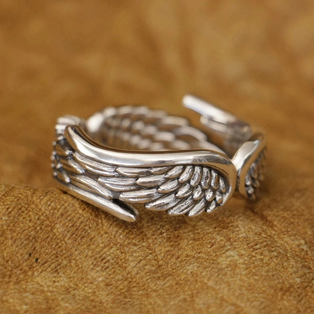 925 sterling silver wings rings for men and women | trendy jewelry by clearquartzshop