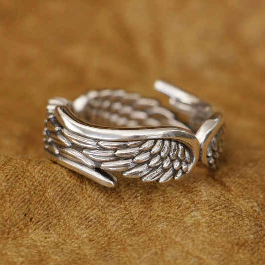 925 sterling silver wings rings for men and women | trendy jewelry by clearquartzshop